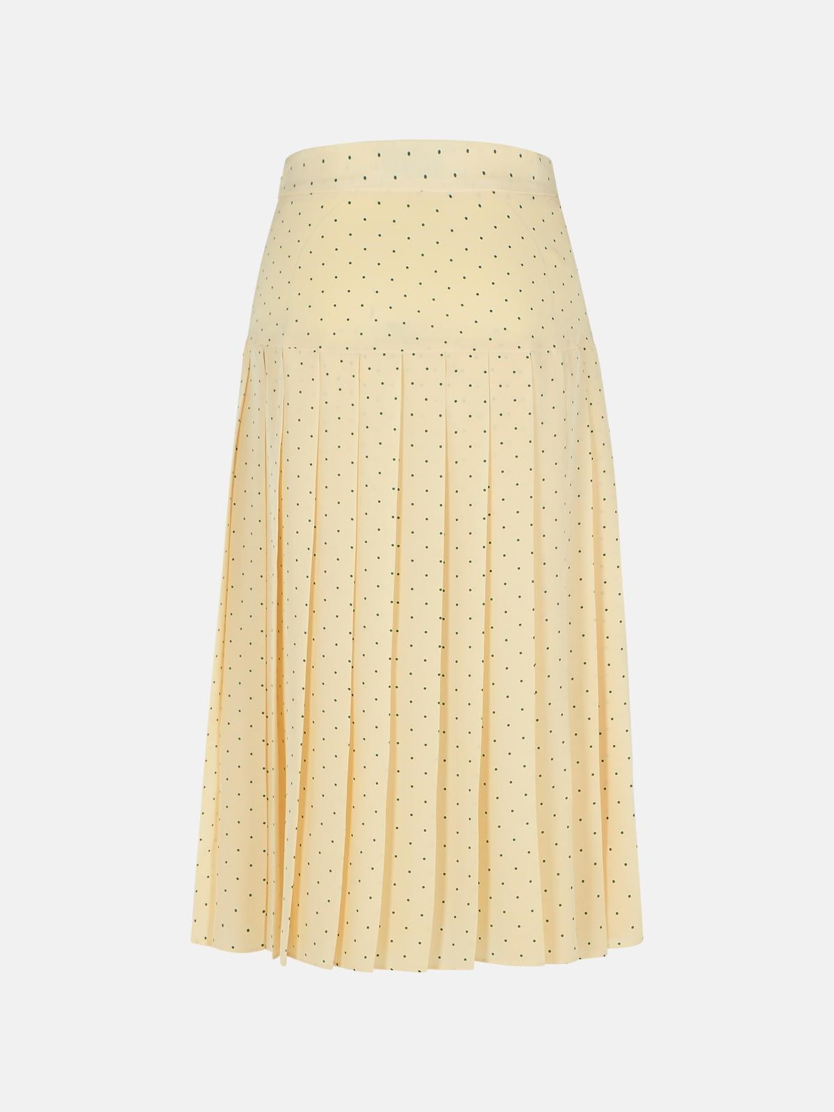CREAM SILK SKIRT - 3