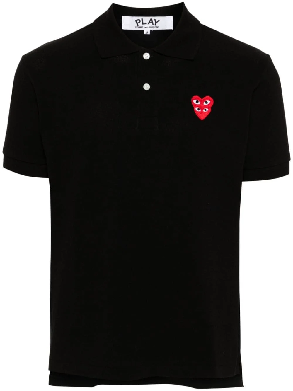 heart-patch cotton polo shirt - 1