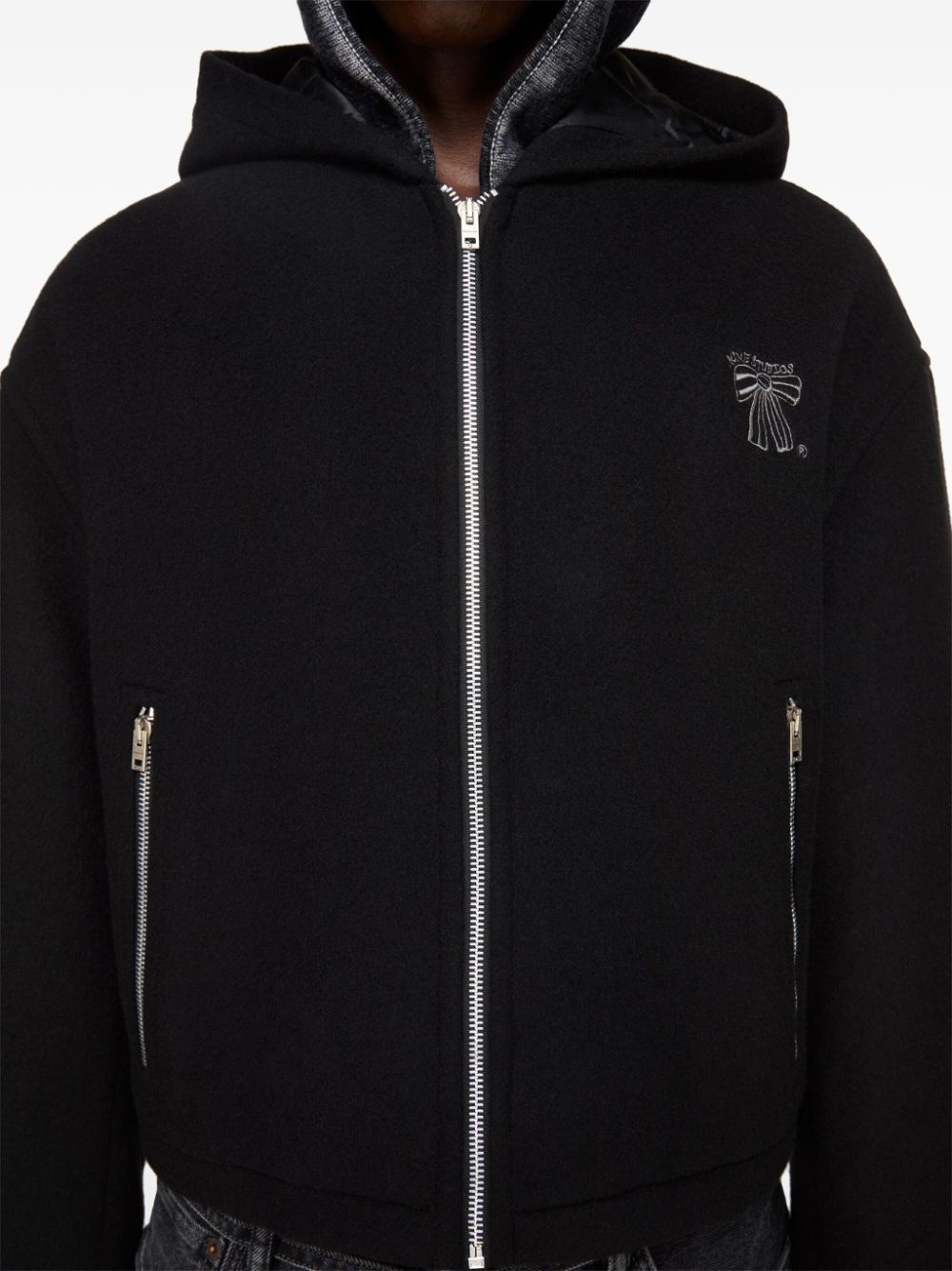 bow-embroidered jacket - 6