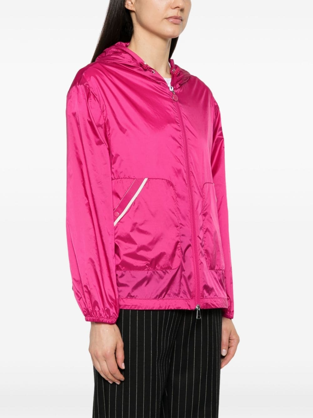logo-appliquÃ© hooded jacket - 3