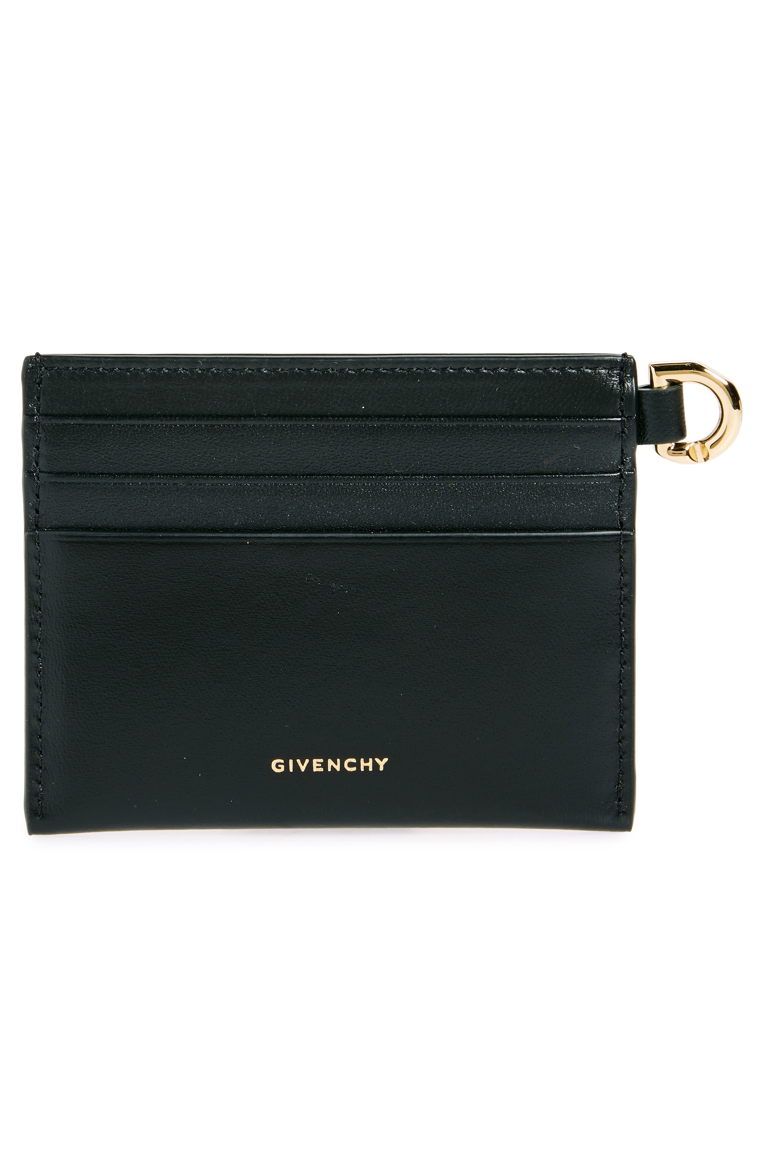 Givenchy Voyou Leather Card Case in Black at Nordstrom - 3