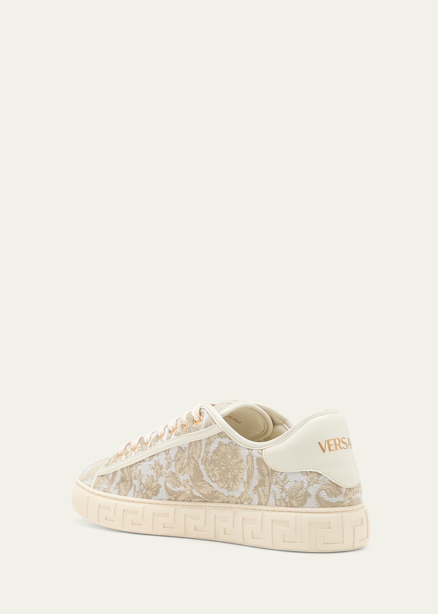 Men's La Greca Baroque Canvas Low-Top Sneakers - 4