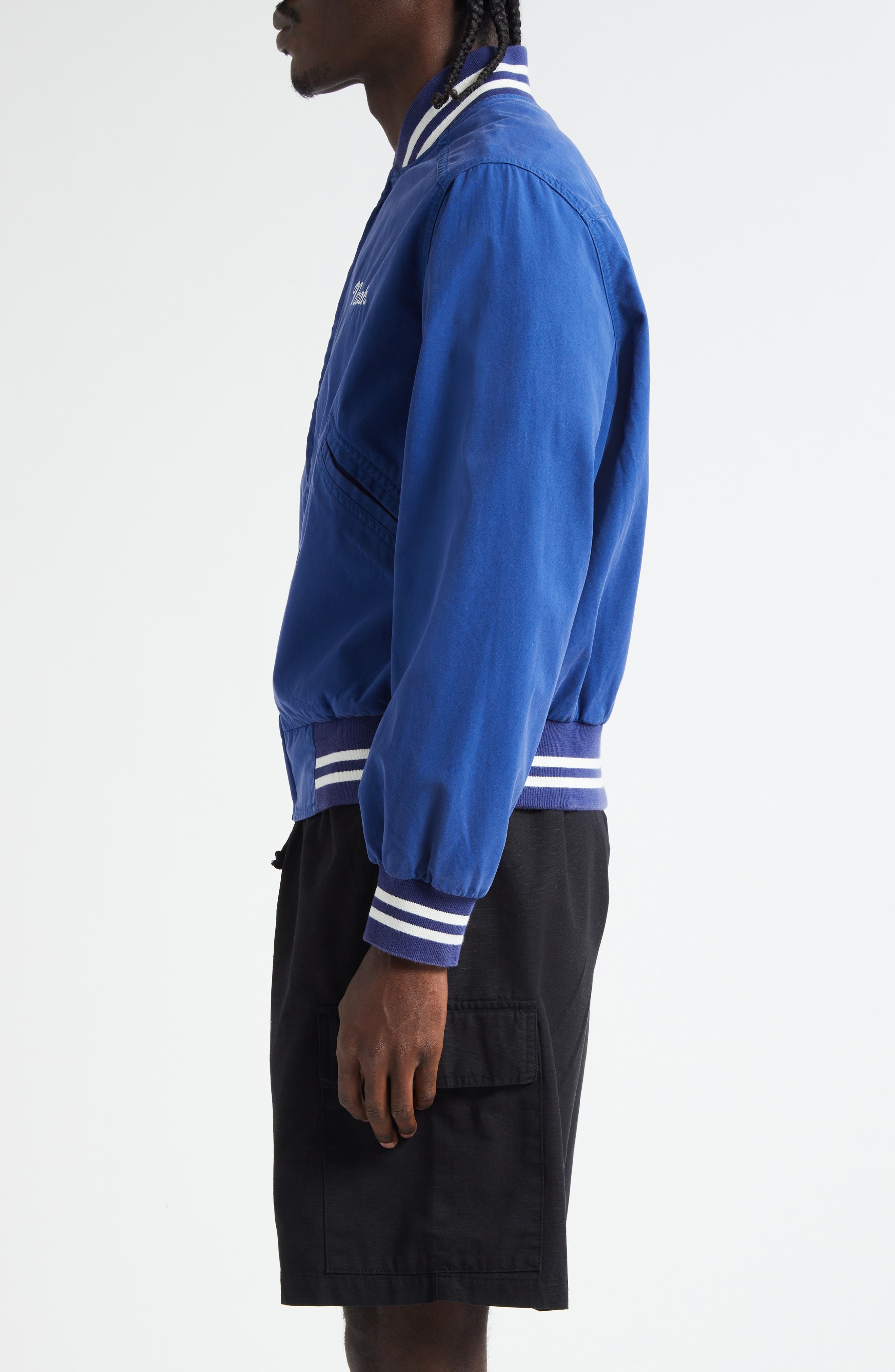 Noah Cotton Varsity Jacket in Royal at Nordstrom - 4