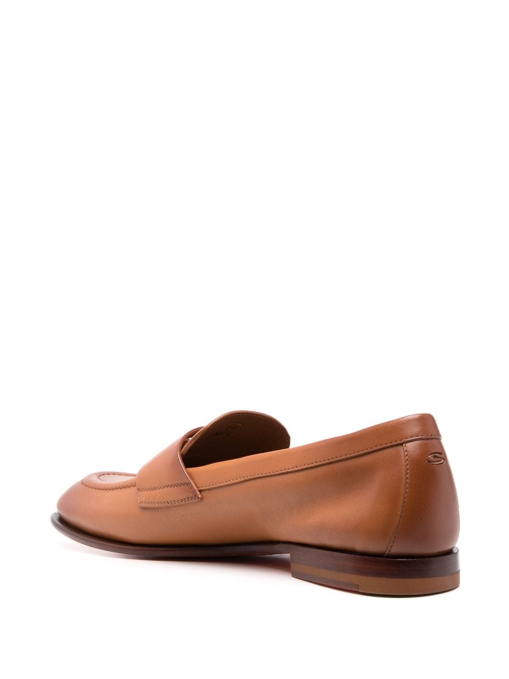 flat-sole leather loafers - 3