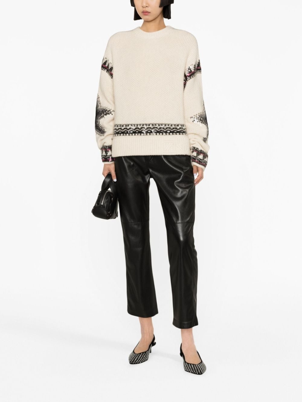 sequin-embellished cashmere jumper - 2