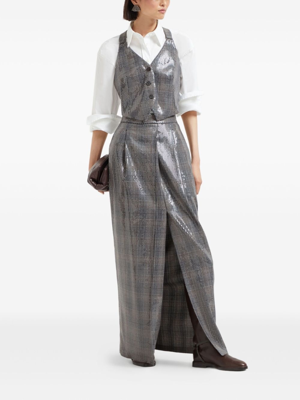 sequin-embellished long skirt - 2