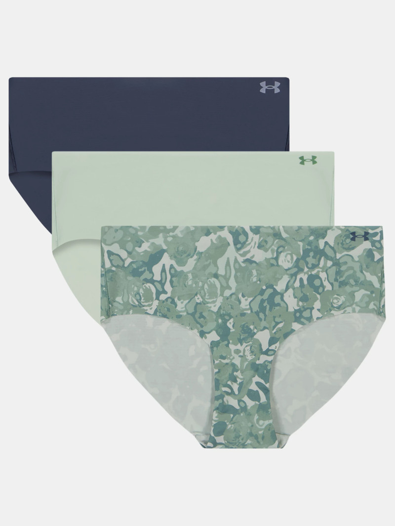 Women's UA Pure Stretch 3-Pack Printed No Show Hipster 4