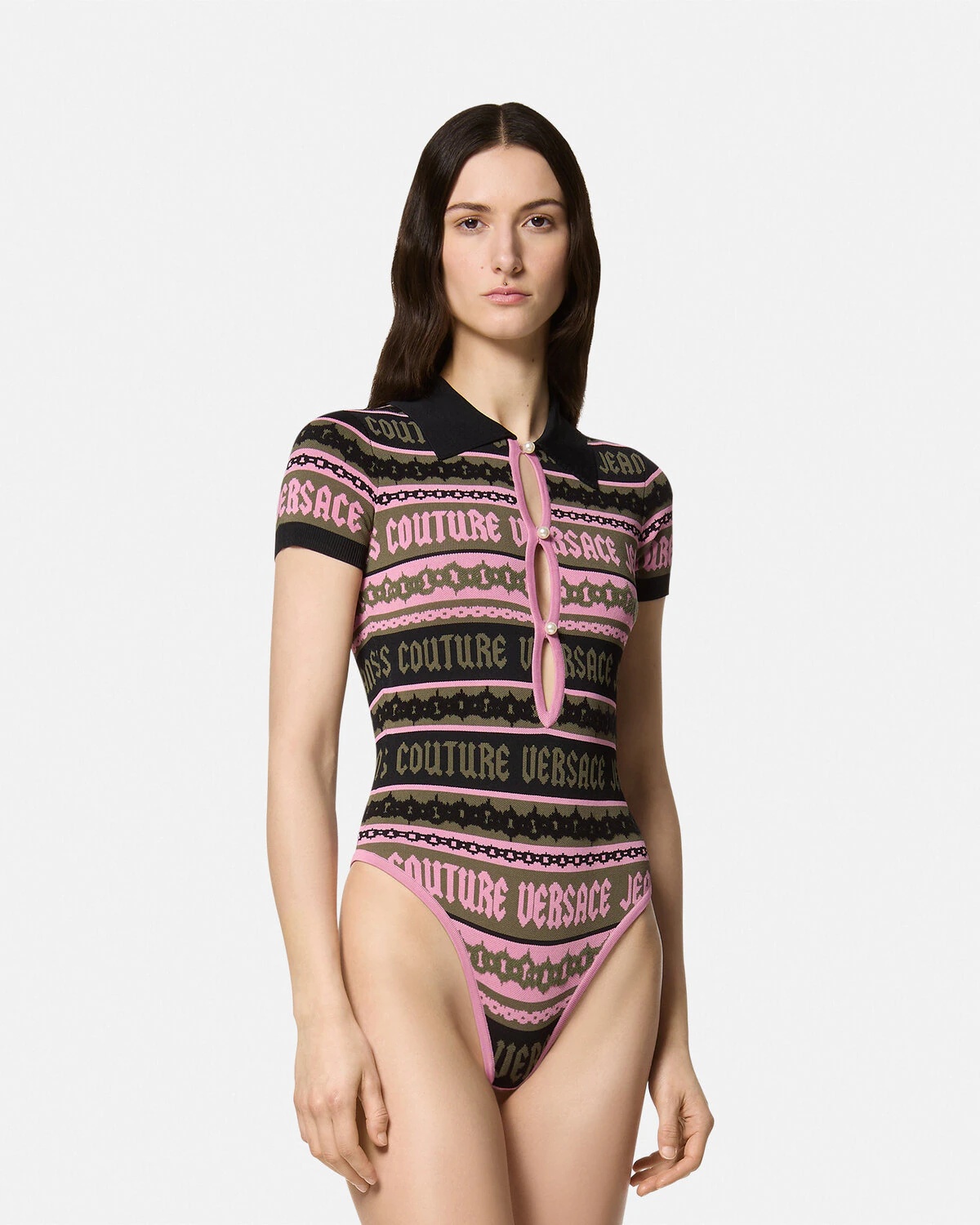 Stripes Jacquard Knit Bodysuit - 4