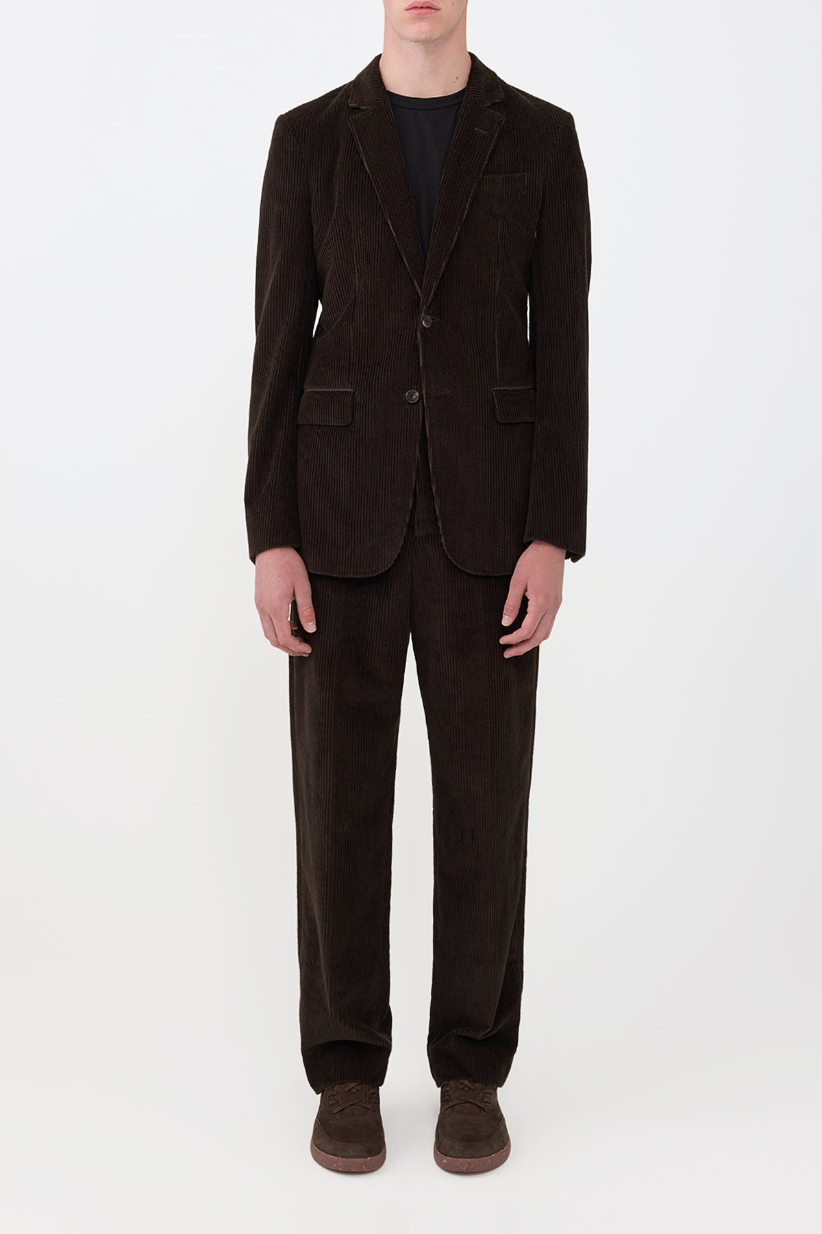 Irving Jacket in Chocolate Cashmere Corduroy - 3