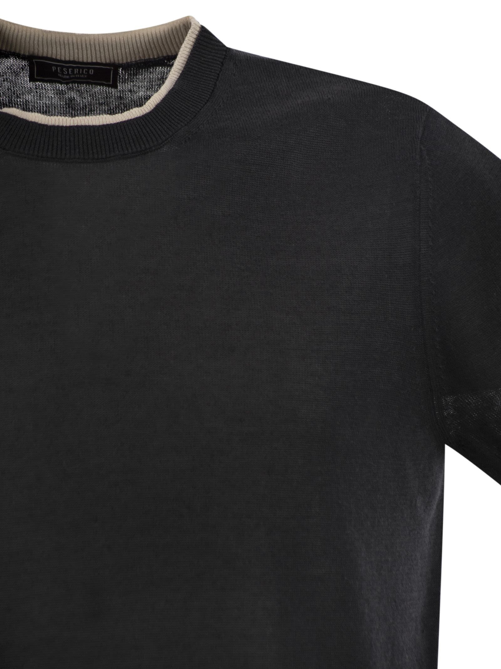 Peserico - Peserico Men T-Shirt In Linen And Cotton Yarn - 4