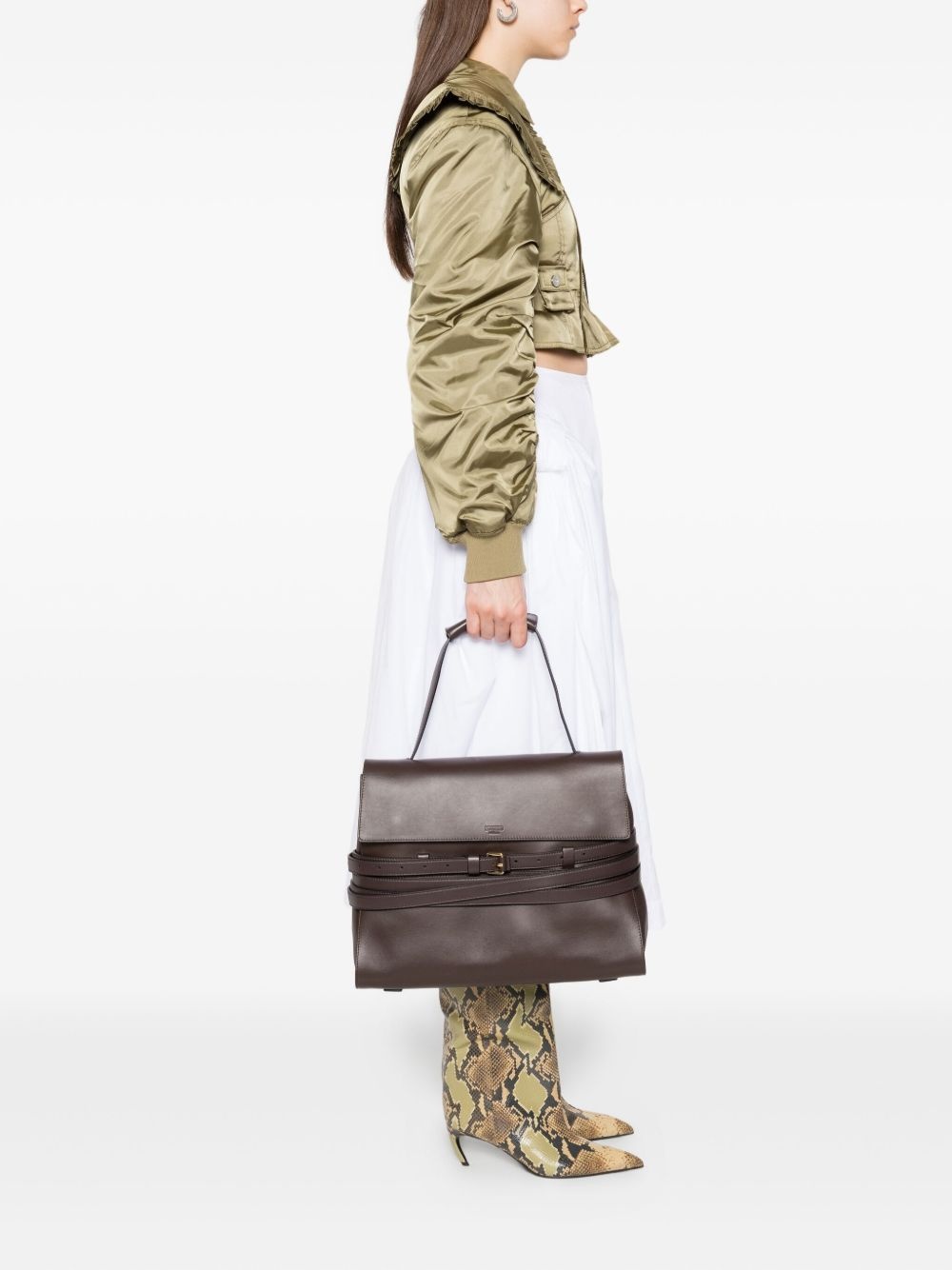 Tie Me leather tote bag - 2