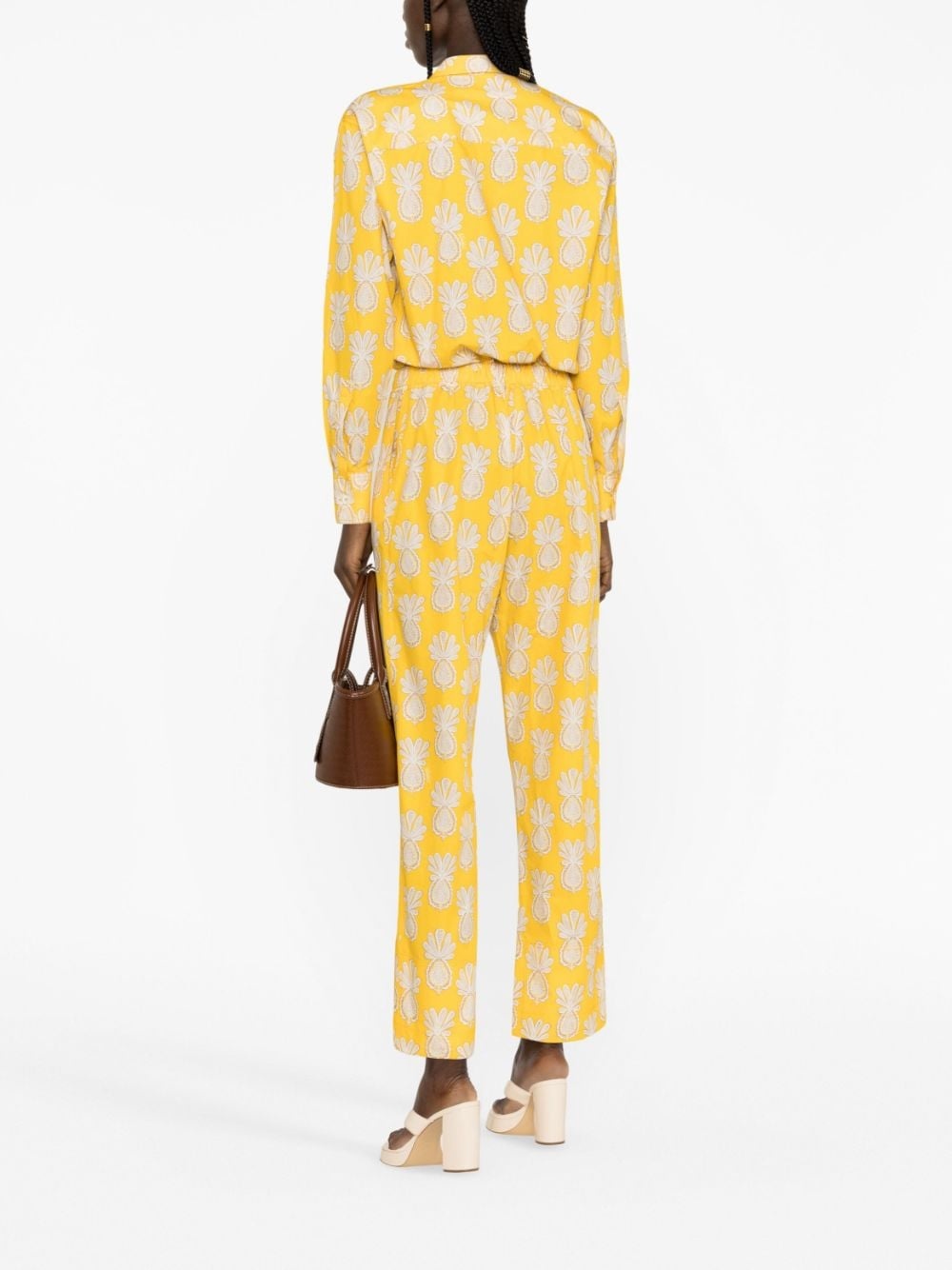 Aviator pineapple-print cotton jumpsuit - 3