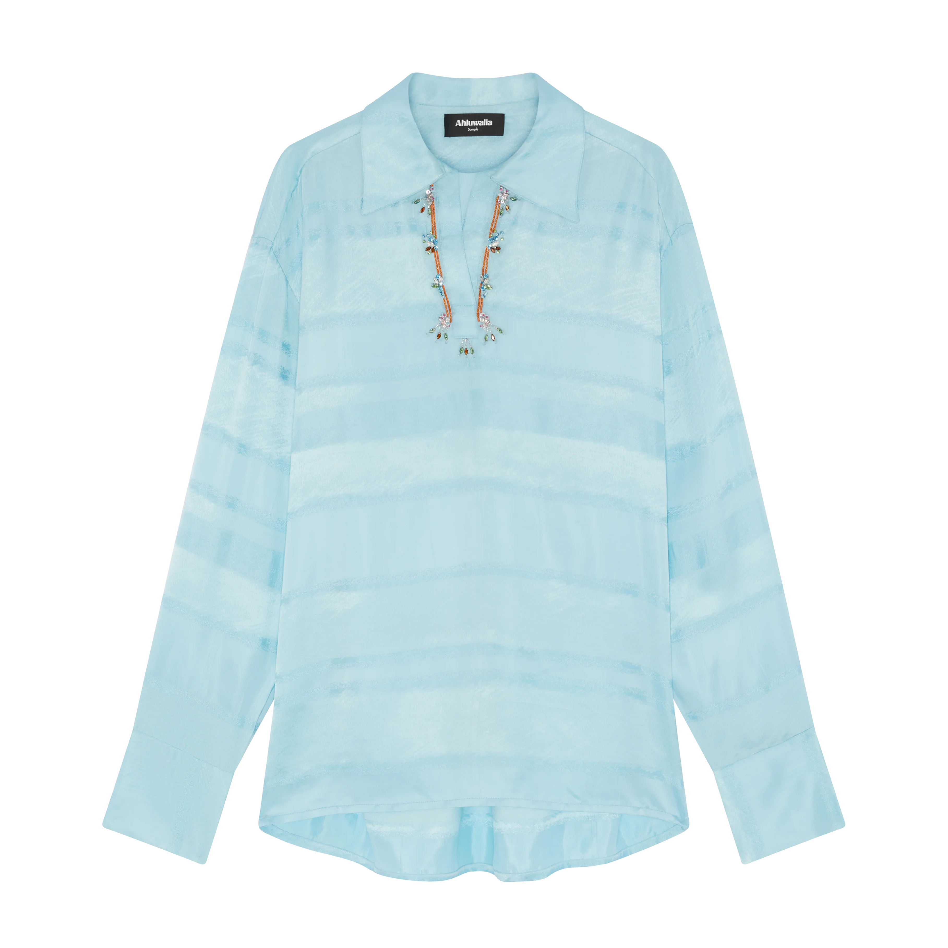 Ahluwalia Bnaebi Embellished Shirt Blue - 1