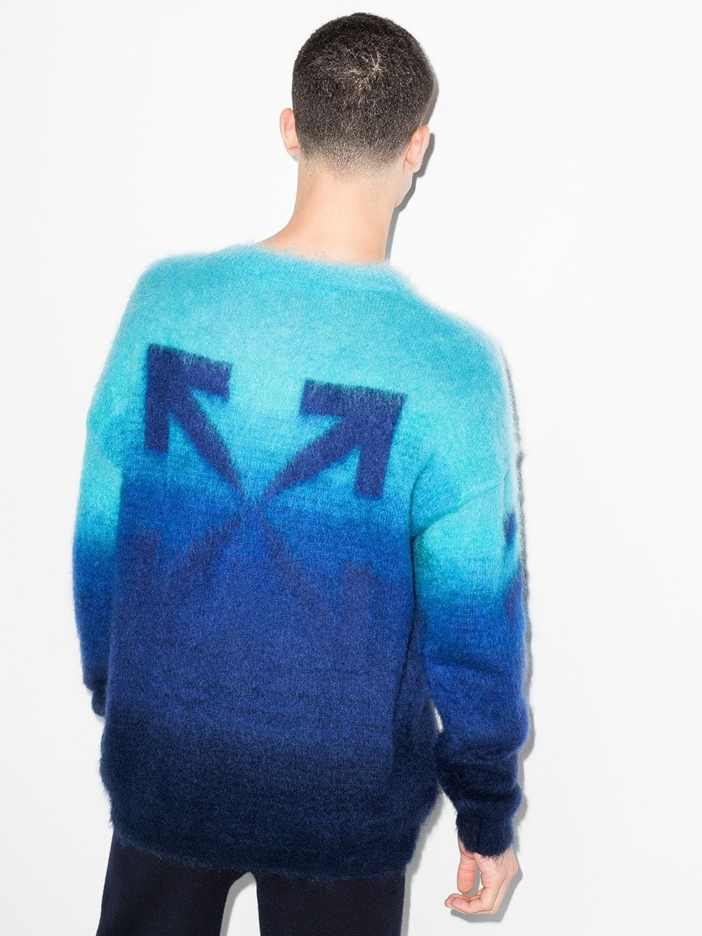 Arrows motif brushed jumper - 3