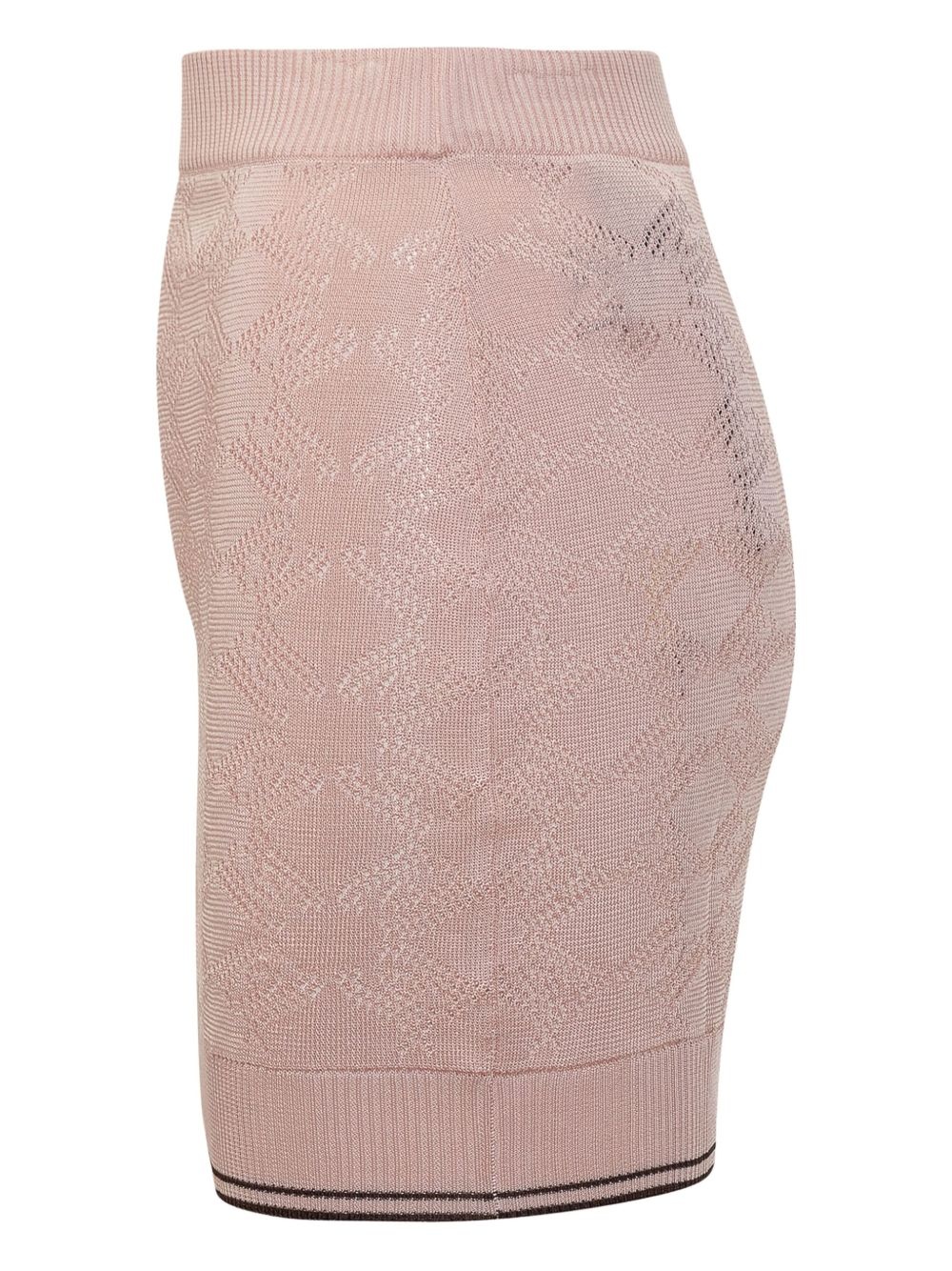 pointelle-knit mini skirt - 3