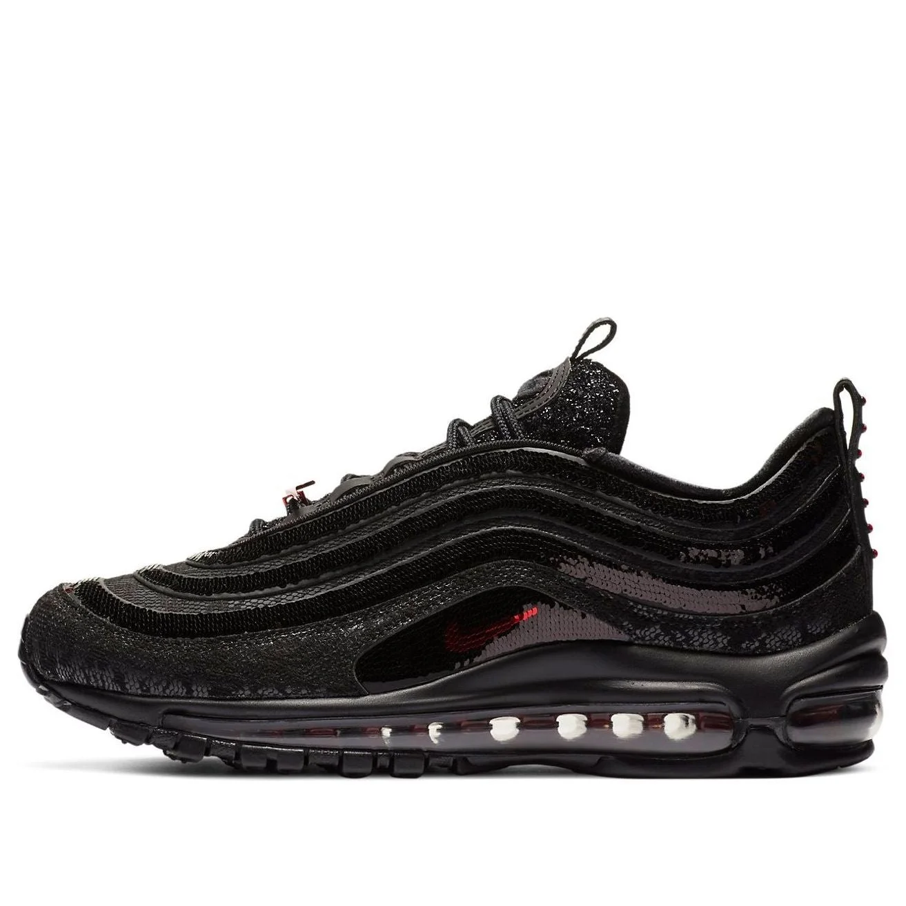 (WMNS) Nike Air Max 97 'Black Sequin Black Red' DC1709-060 - 1
