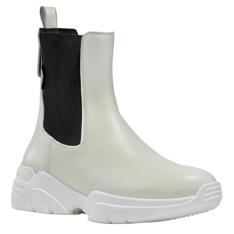 Longchamp Freeminder Low Boots Ecru - Leather outlook