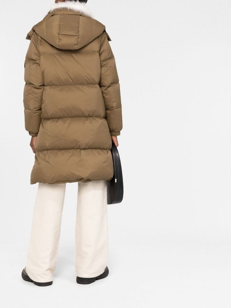 fur-trim padded coat - 6