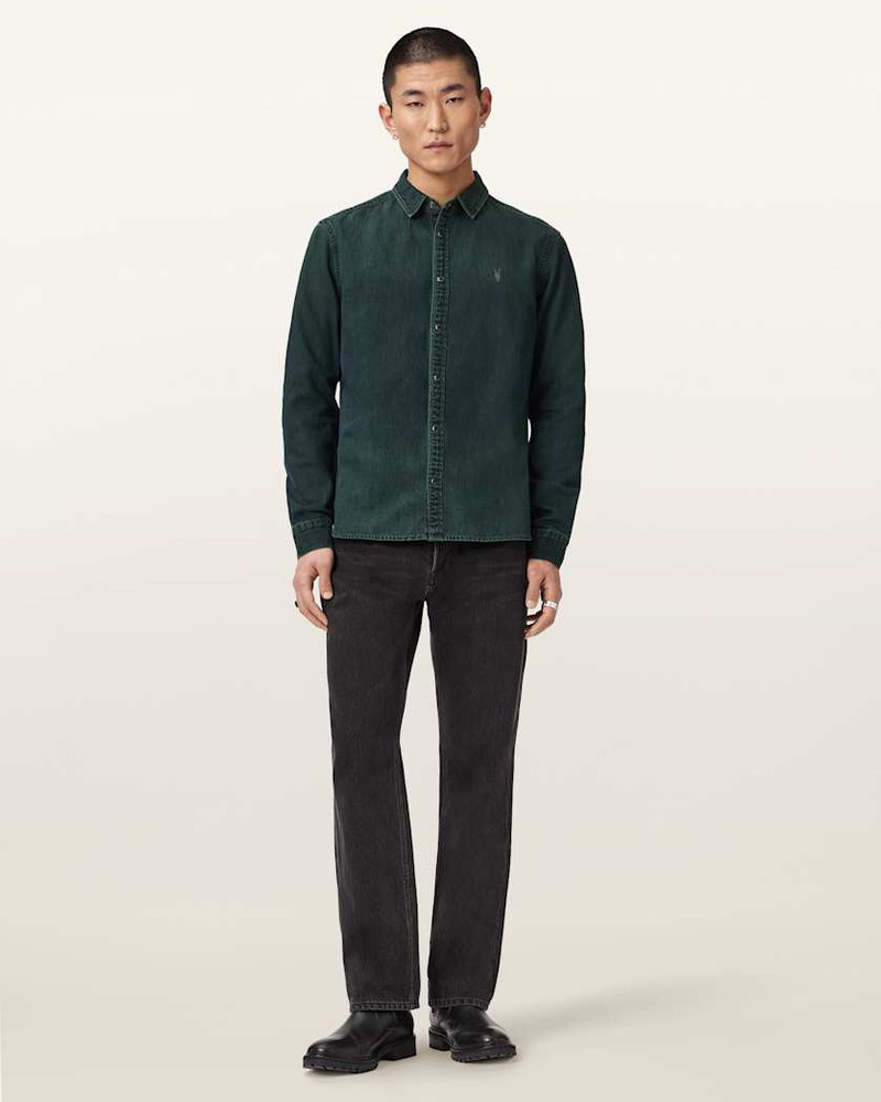 ALLSAINTS GLEASON LONG SLEEVE RAMSKULL SHIRT outlook