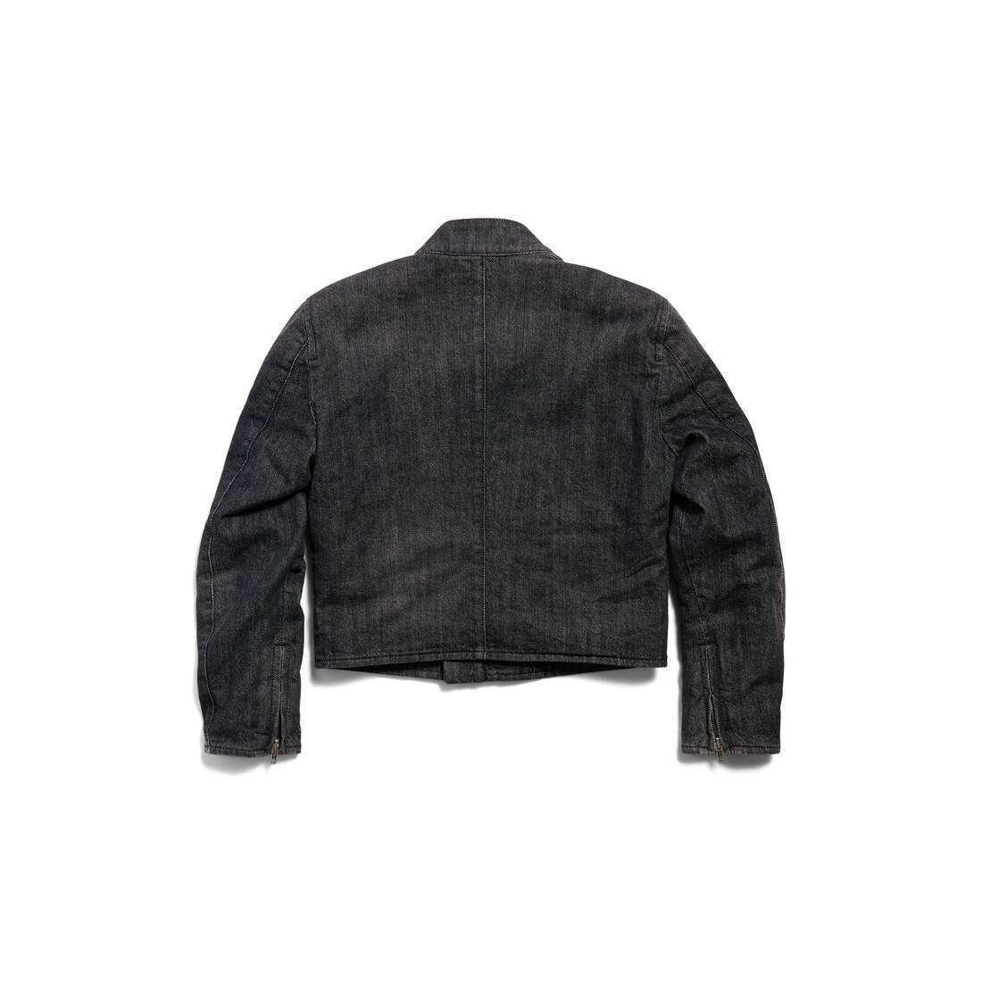 Women's Shrunk Racer Jacket in Black - 2