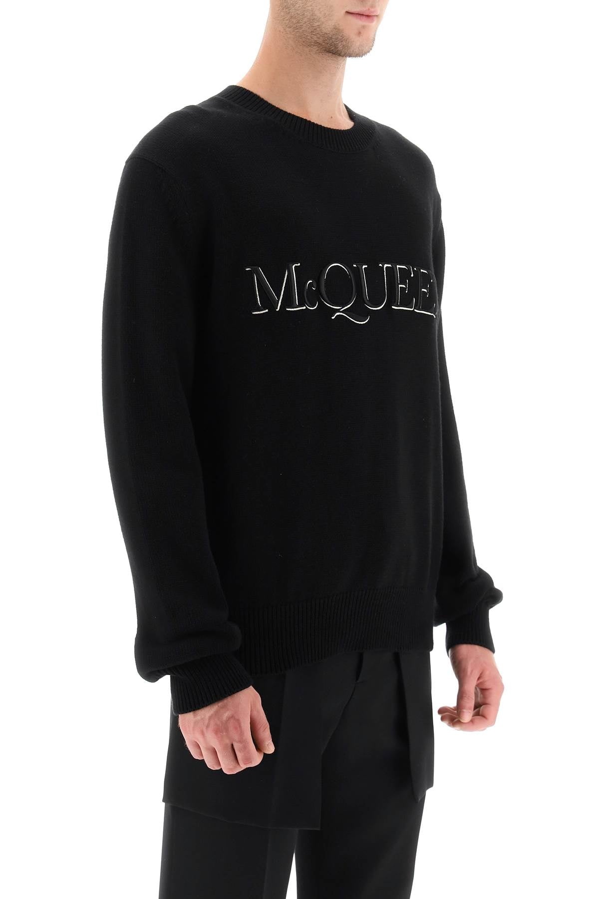 Alexander Mcqueen Sweater With Logo Embroidery - 2