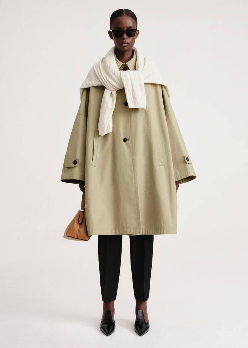 Totême Gabardine car coat cashew outlook