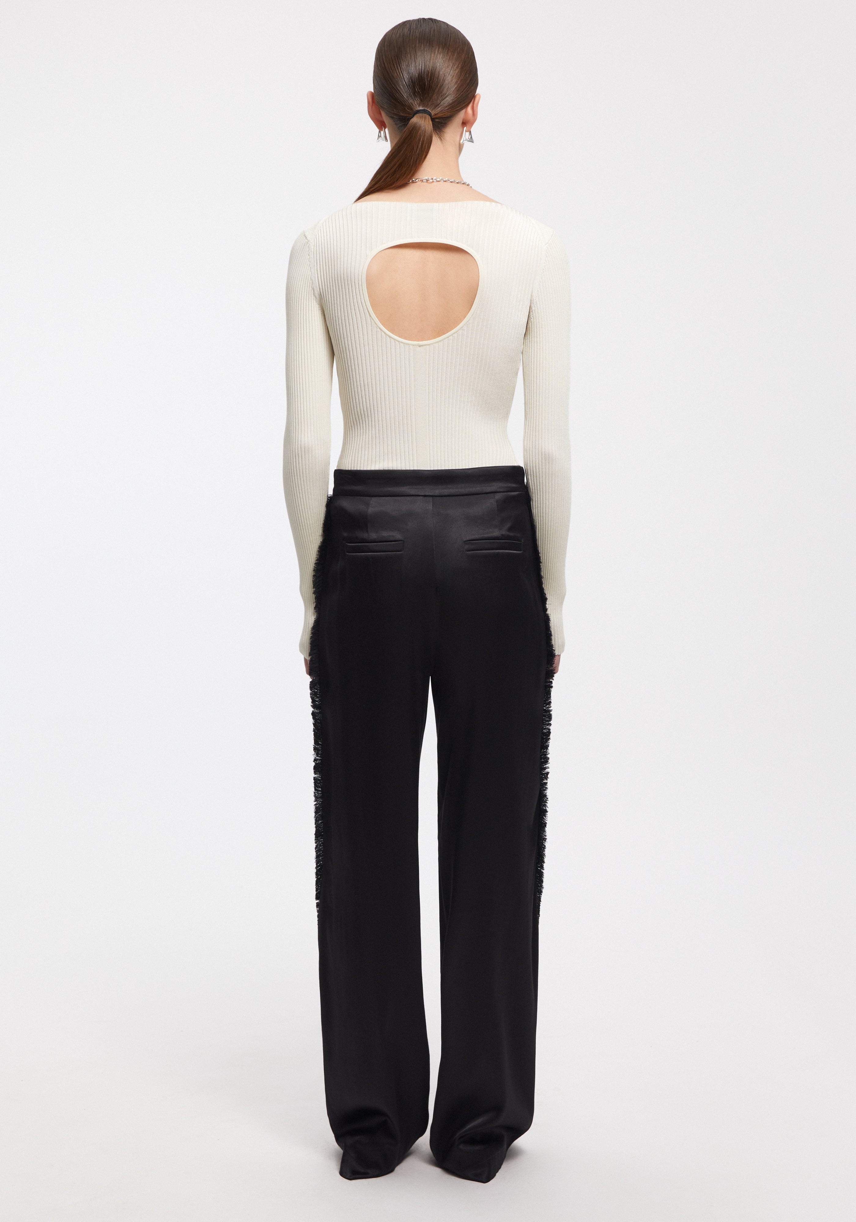 FJORD
Satin wide-leg pants with frayed seam - 4