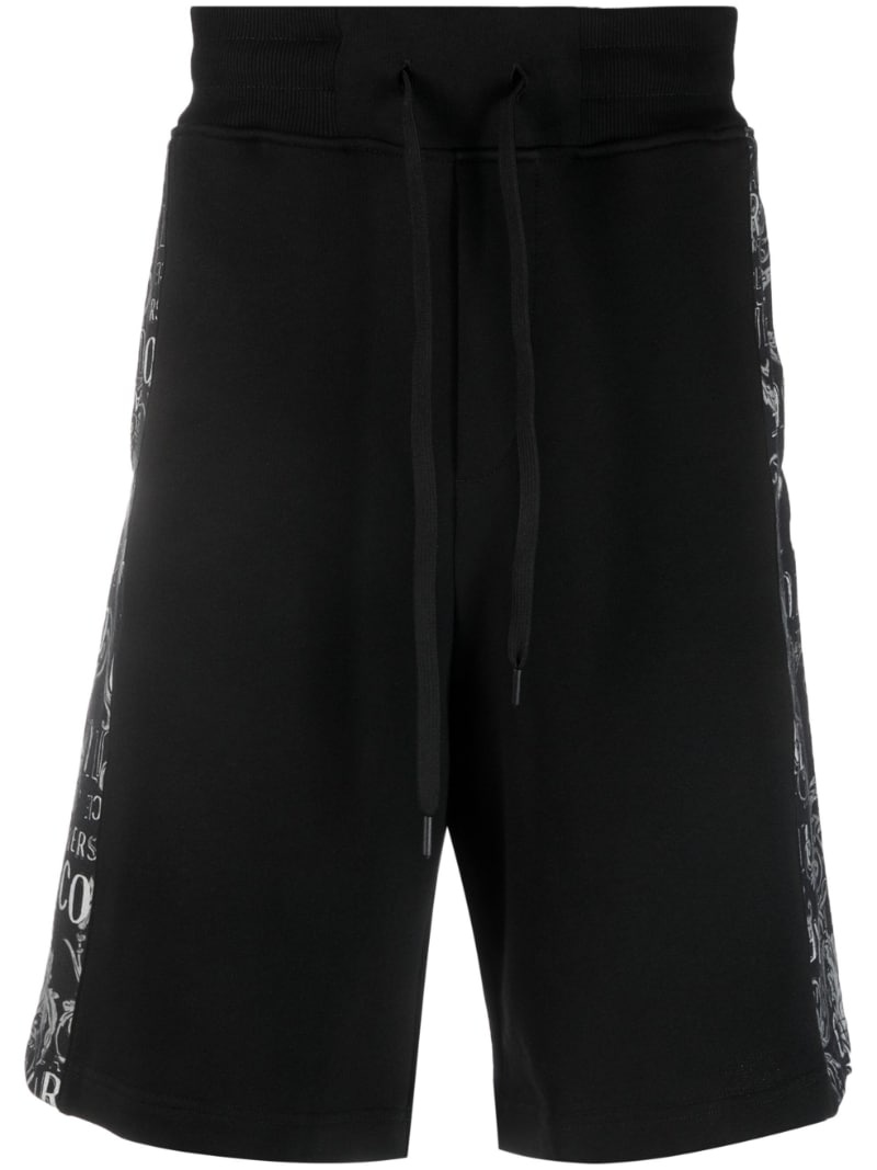 Watercolour Couture-print track shorts - 1