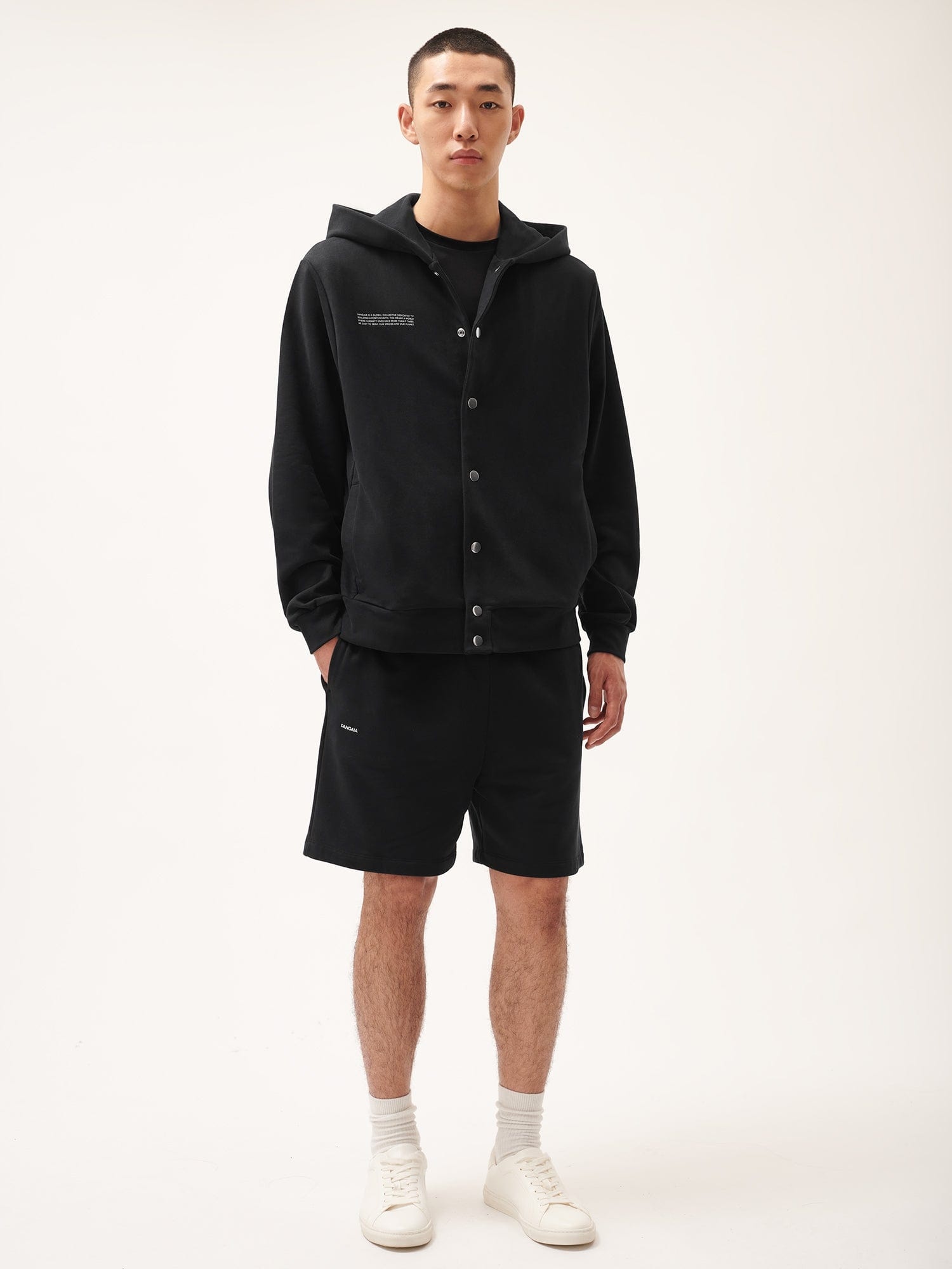 Mens 365 Midweight Snap Button Hoodie - Twilight Black - 3