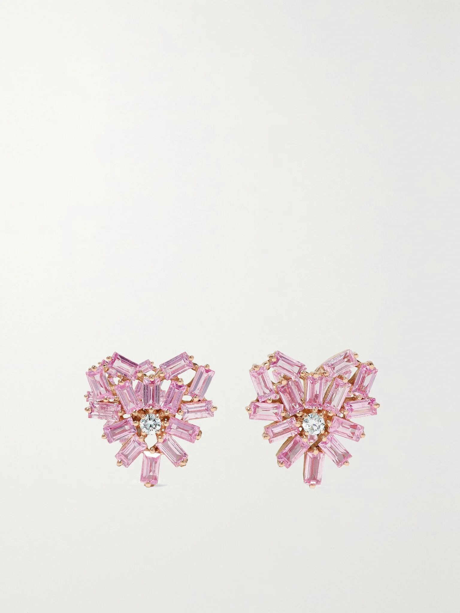 18-karat rose gold, sapphire and diamond earrings Gold - 1