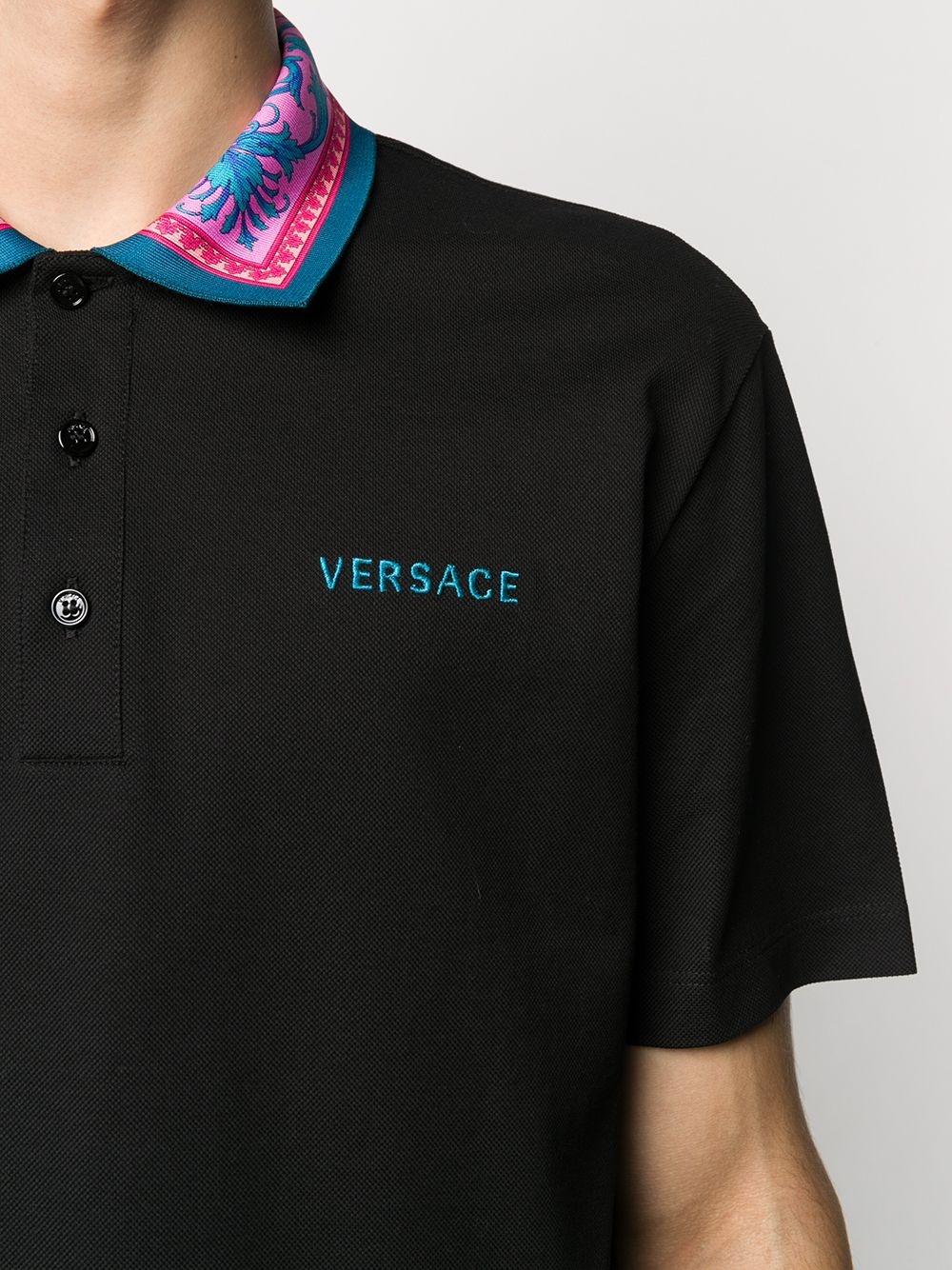 embroidered logo polo shirt - 5