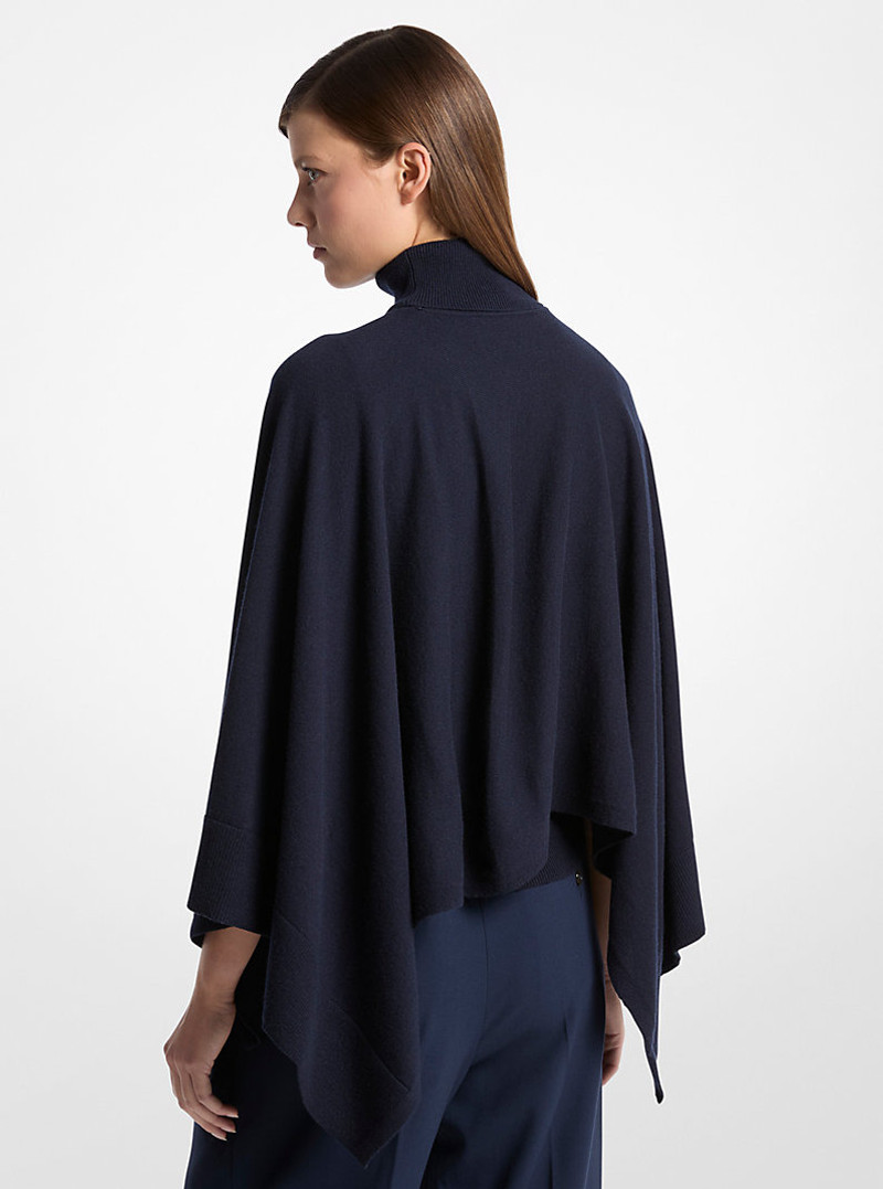 MICHAEL KORS COLLECTION Draped Cashmere Turtleneck Caftan Top outlook