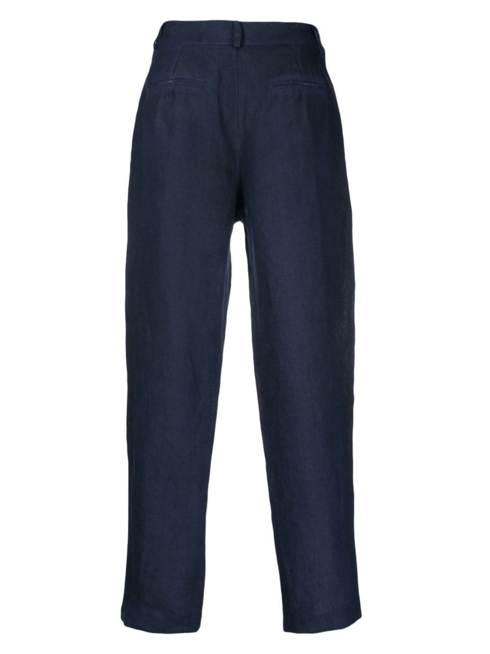 straight-leg hemp trousers - 2
