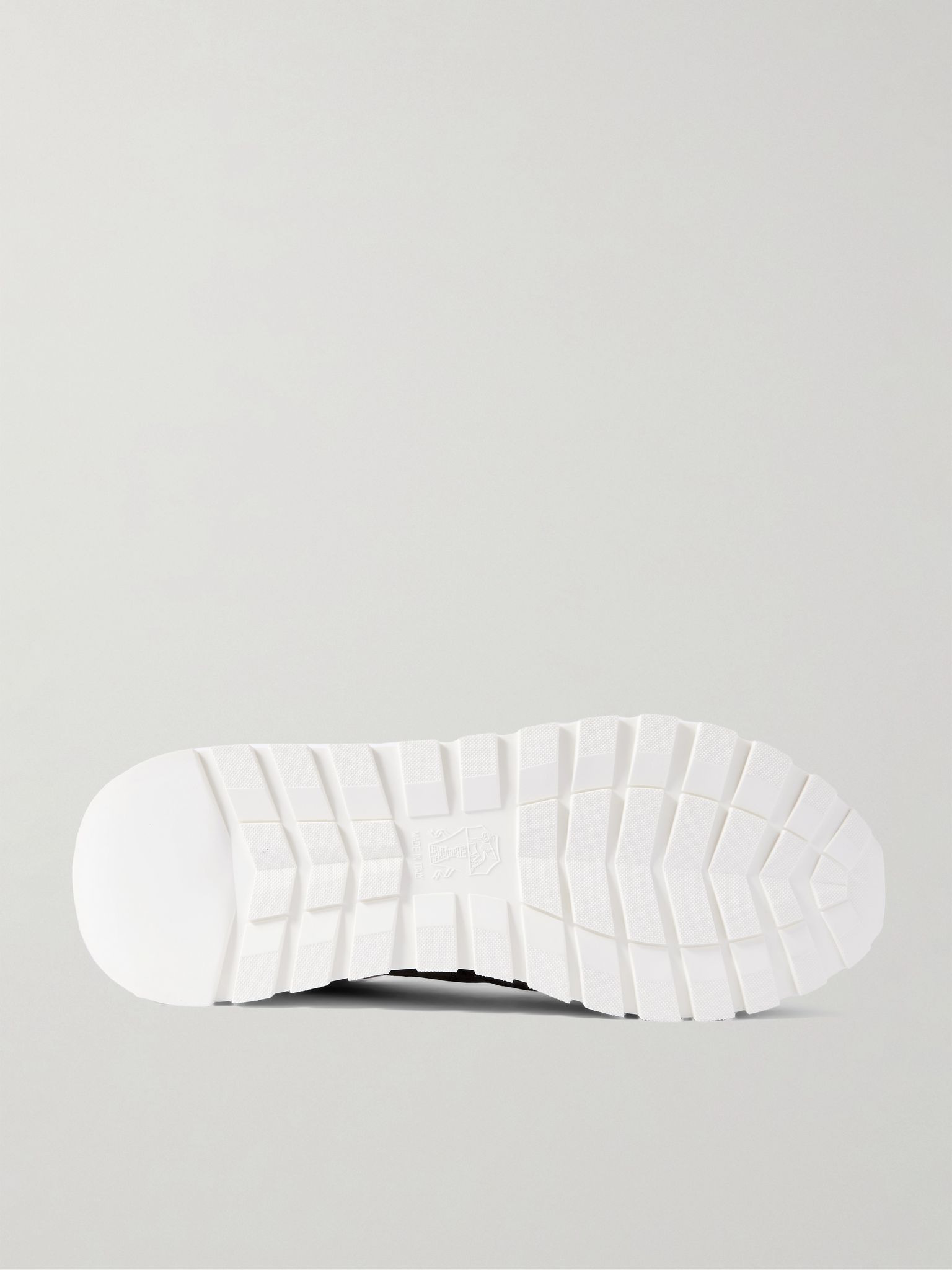 Olimpo Full-Grain Leather and Suede Sneakers Gray - 3
