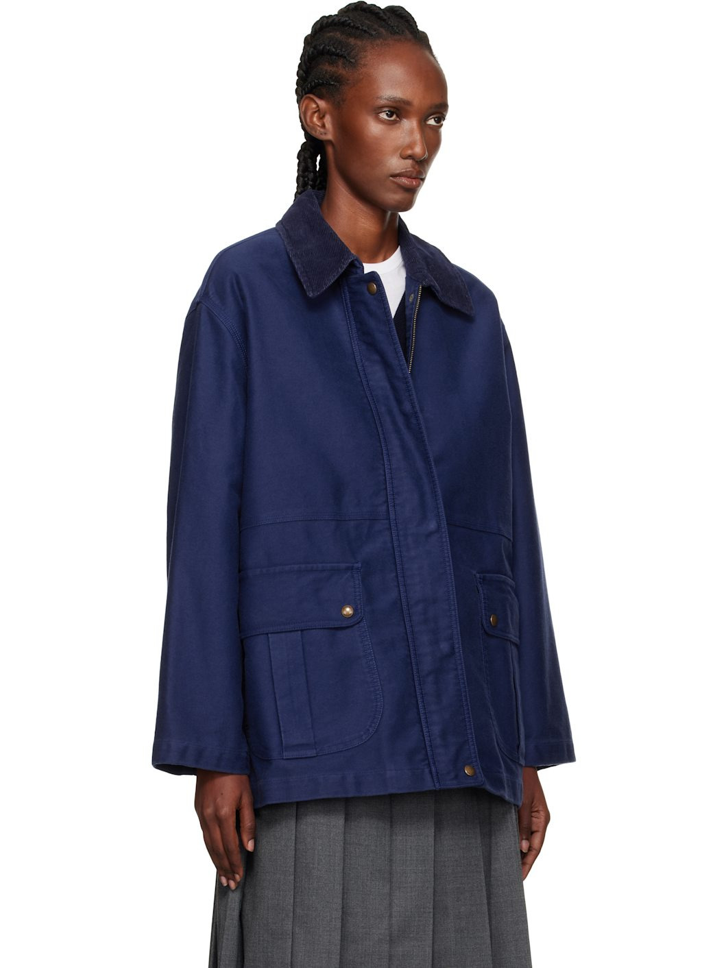 Blue Mole Skin Hunting Cotton Jacket - 2