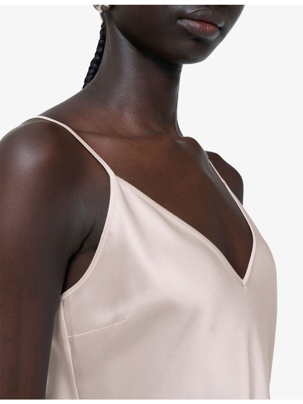 Clea V-Neck Silk-Satin Camisole Top - 5