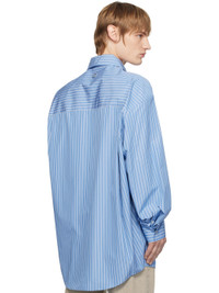 Tシャツ・カットソー WOOYOUNGMI SS25 Light blue poplin shirt (W251DS01 802L) Wooyoungmi Blue Stripe Essential Shirt | REVERSIBLE