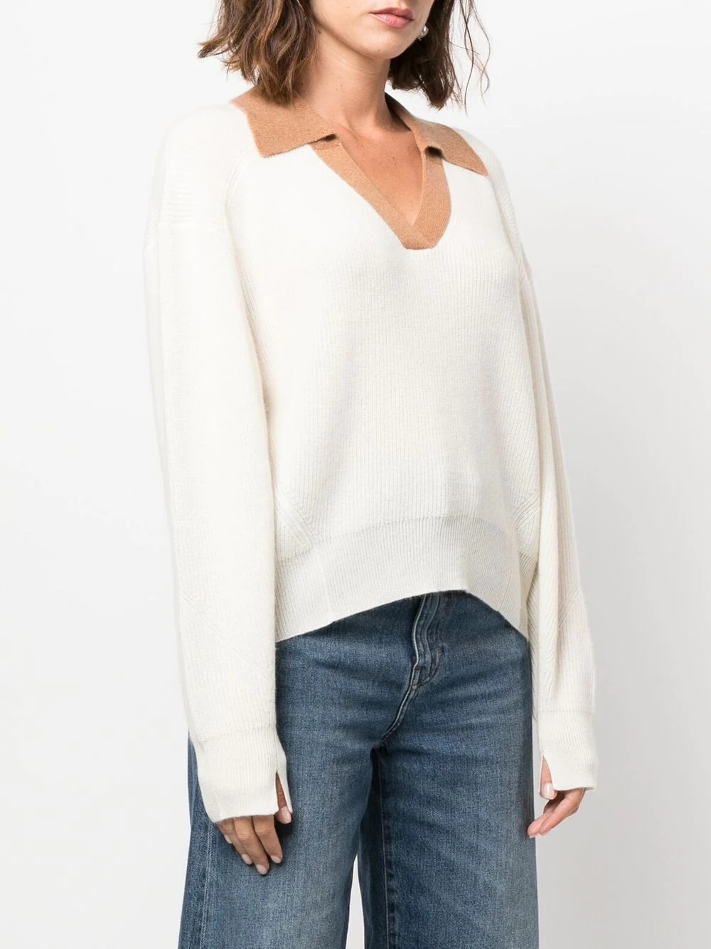 collared cashmere jumper - 3