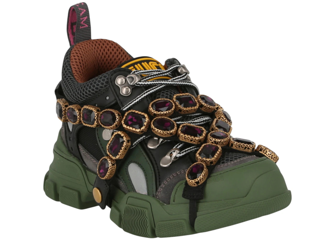 Gucci Flashtrek SEGA Green Removable Crystal (Women's) - 2