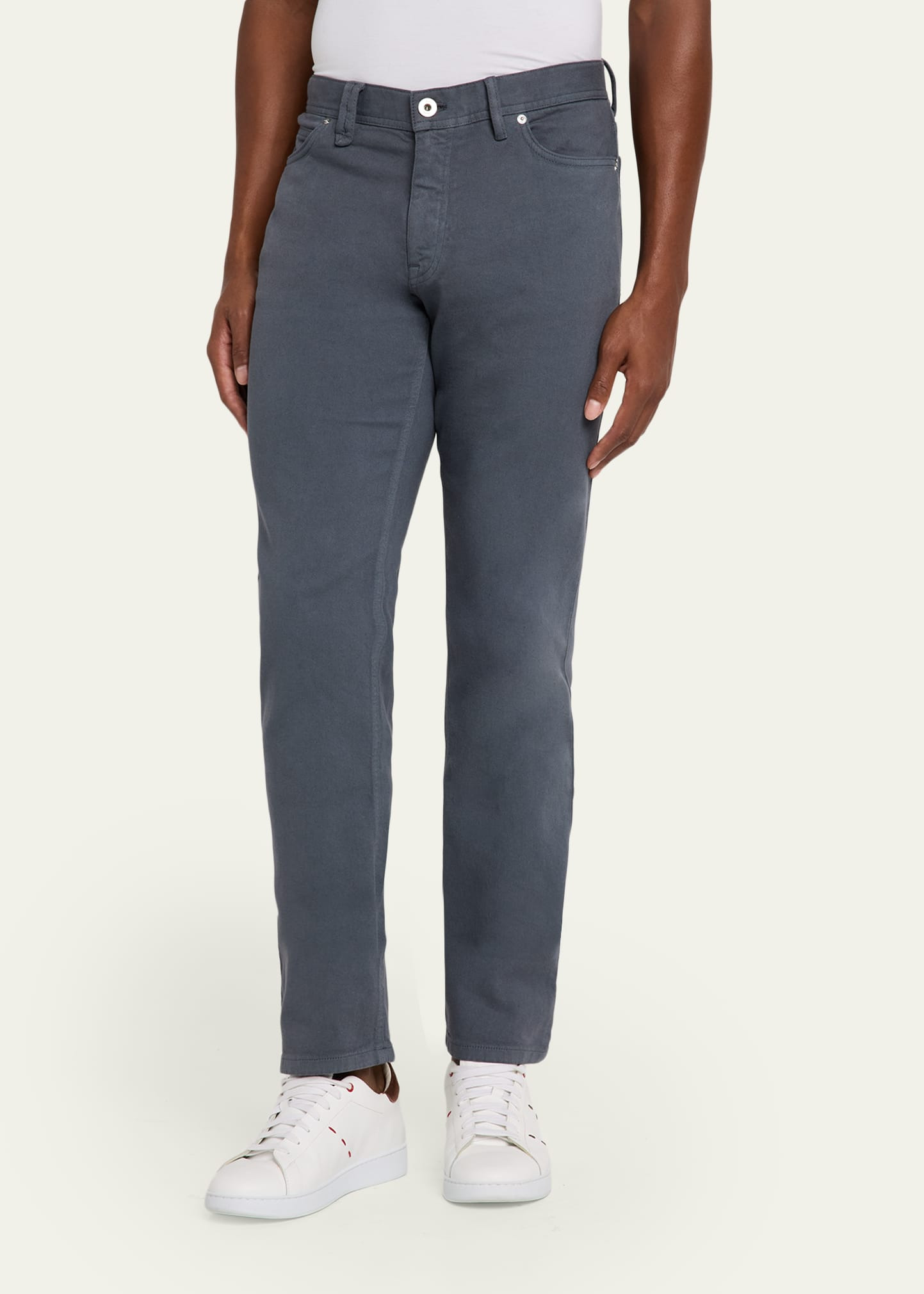 Men's Cotton Denim Five-Pocket Pants - 4