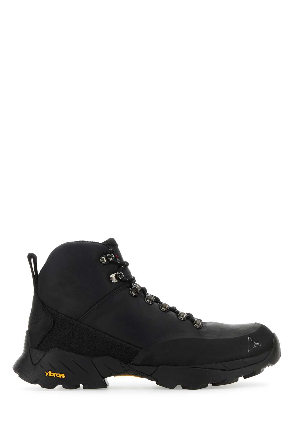 Roa Men Black Leather Andreas Sneakers - 1