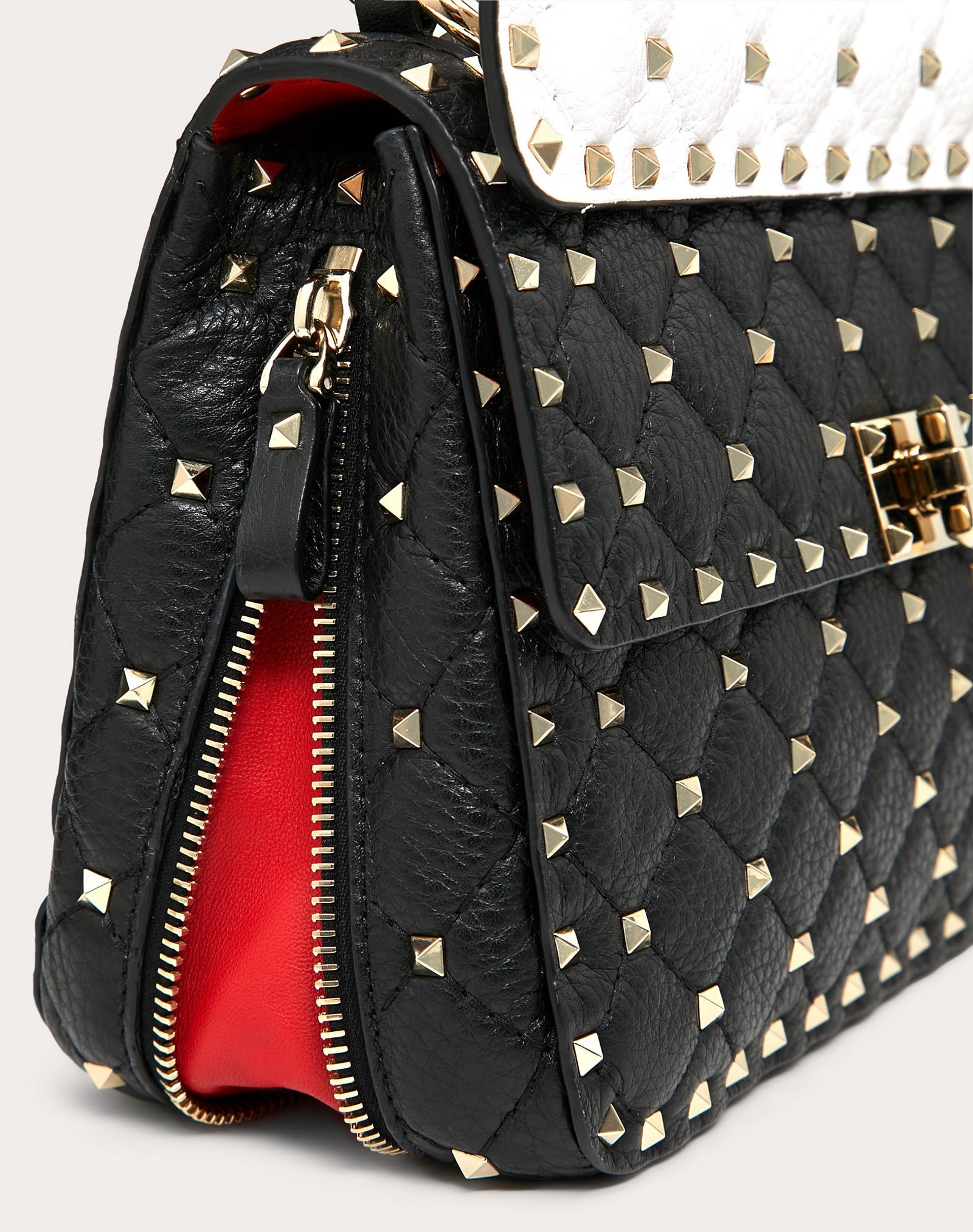 Medium Spike.Up Grainy Calfskin Bag - 5