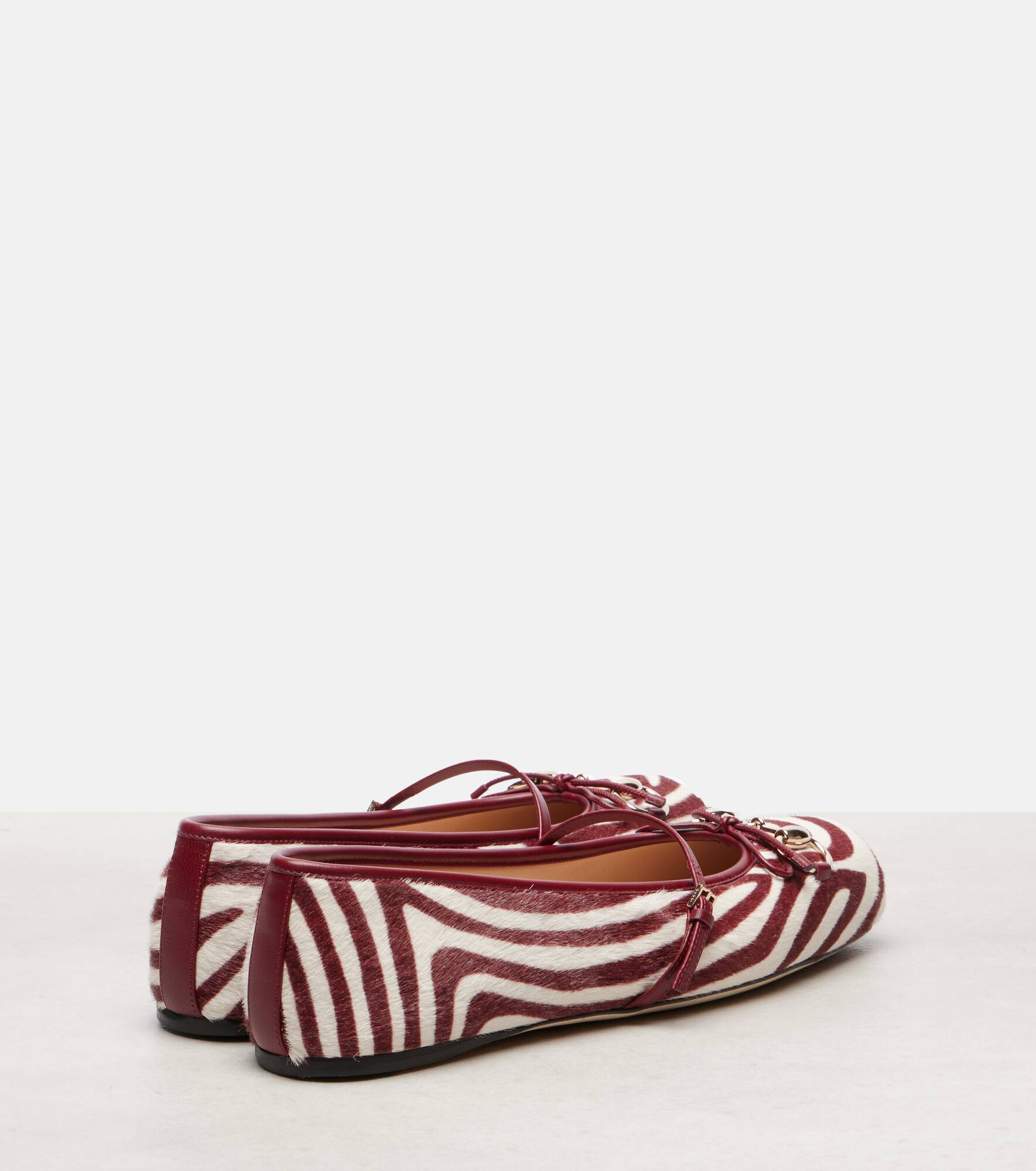 Horsebit calf hair ballet flats - 2