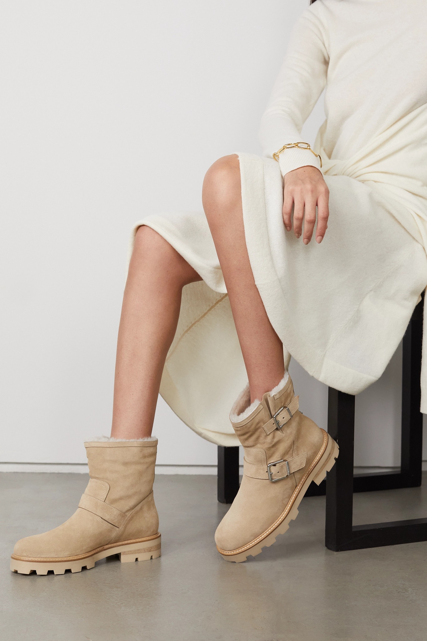 Youth II 40 buckled shearling-lined suede ankle boots - 2