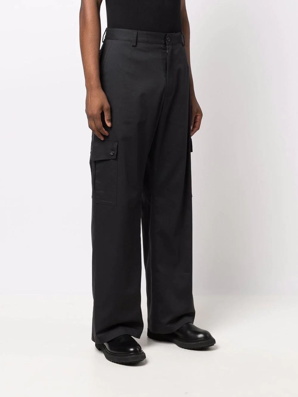 wide-leg cargo trousers - 3