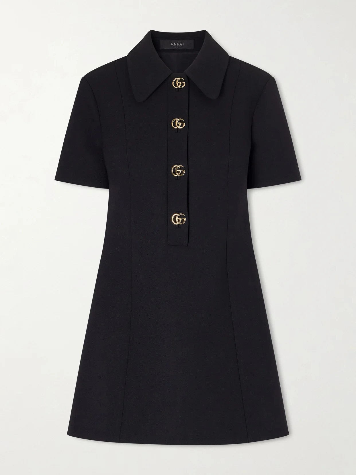 Wool-crepe Mini Dress - 1