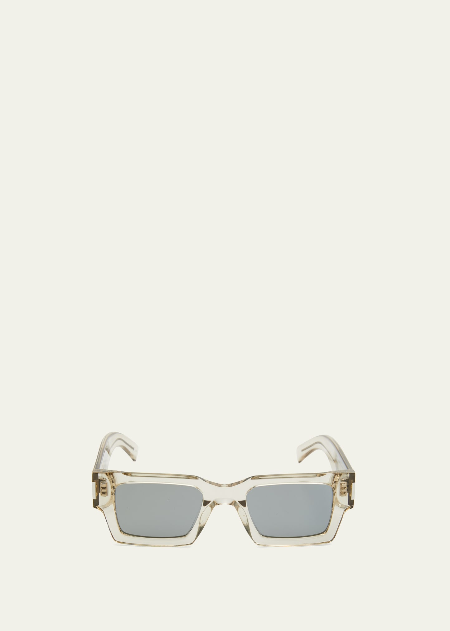 Semi-Transparent Square Acetate Sunglasses - 3