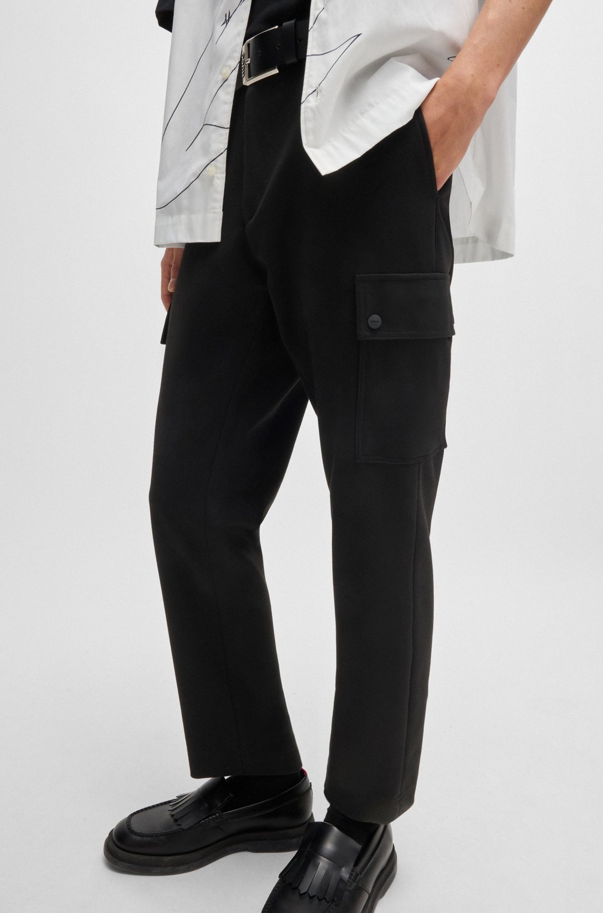 CARGO TROUSERS IN PERFORMANCE-STRETCH JERSEY - 5