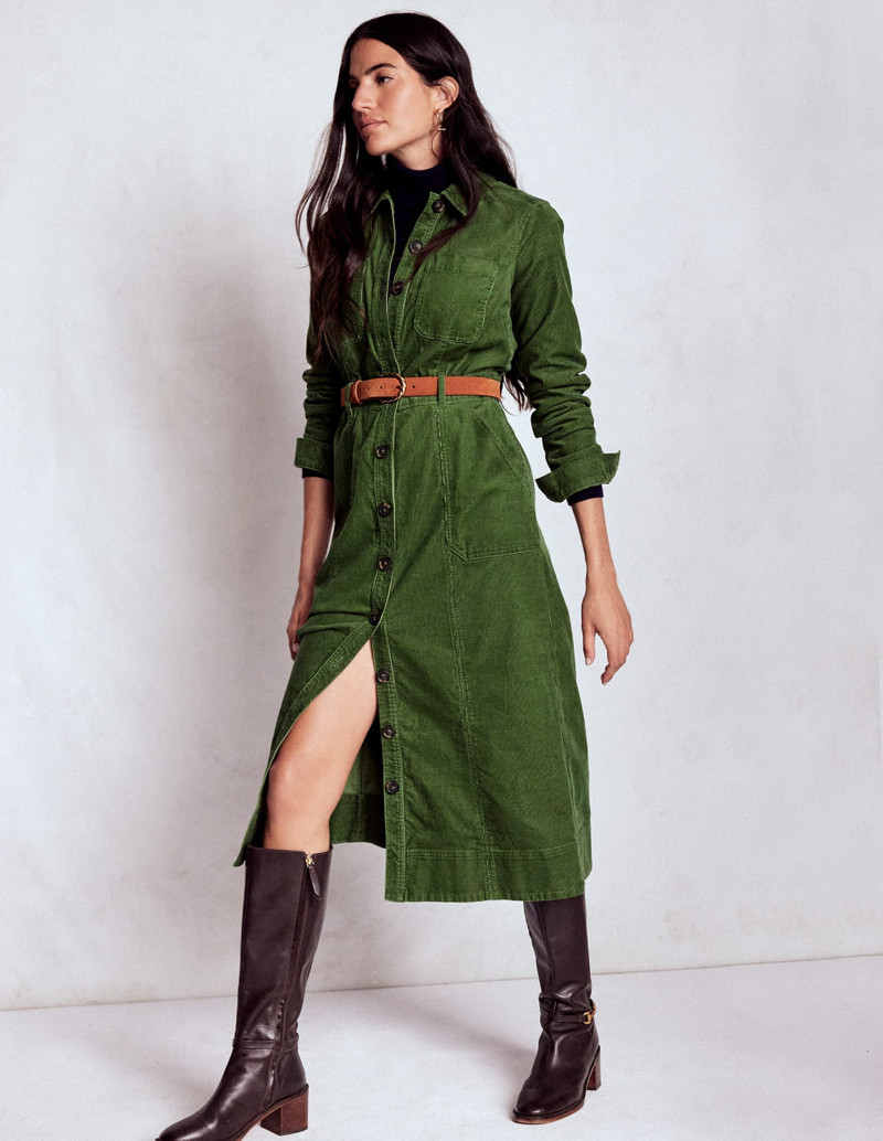 Amanda Cord Midi Dress-Fern 2