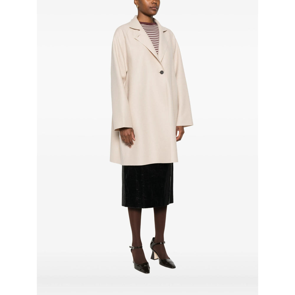 Harris Wharf London Neutrals Coats - Single Breasted Coats Women - 3